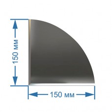 Зеркальная плитка 15x15 см с част. фацетом 5 мм (четверть круга)